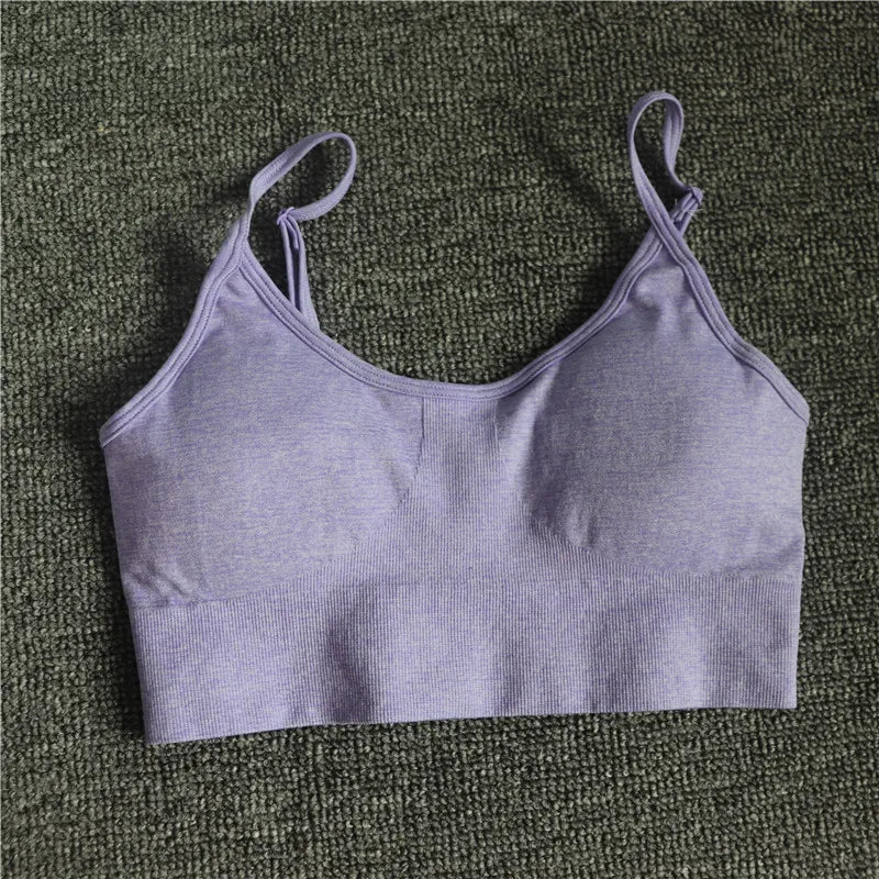 Seamless Sports Bra Top Gym Fitness Women Running Crop Tops Push up Female Workout Padded Yoga Bra High Impact Activewear