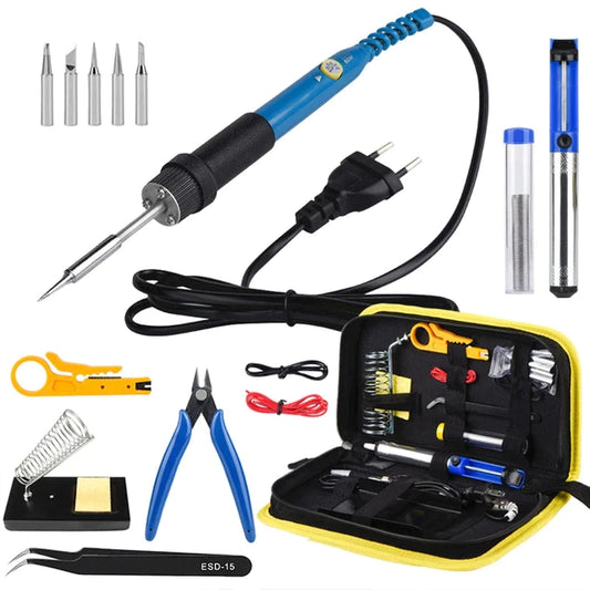 Electric Soldering Iron Portable Digital Soldering Iron 60W Welder Tips Tin Solder for Soldering Welding Equipment Pump Kits