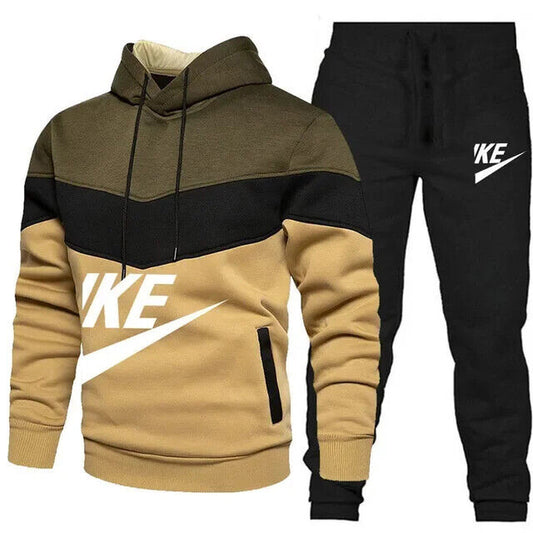 New Men'S Autumn Winter Sets Hoodie Pants Casual Tracksuit Male Sportswear Suit