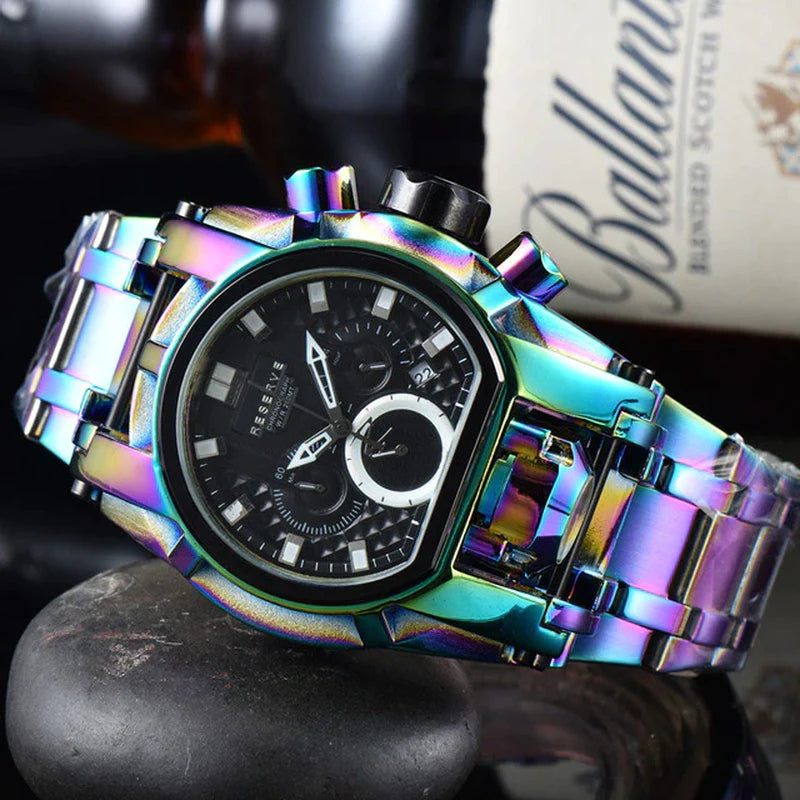 Undefeated Mens Watches Reserve Bolt Zeus Chronograph Invincible Luxury Watch Invicto Relógio Masculino for Dropshipping