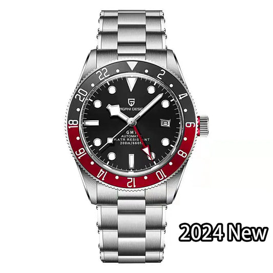 2024 New  40MM BB58 GMT Mechanical Wristwatch Luxury Automatic Watch for Men Stainless Steel Rivet Strap Dive Clock