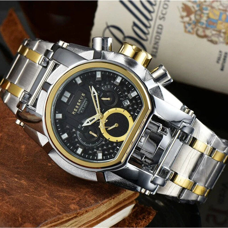 Undefeated Mens Watches Reserve Bolt Zeus Chronograph Invincible Luxury Watch Invicto Relógio Masculino for Dropshipping