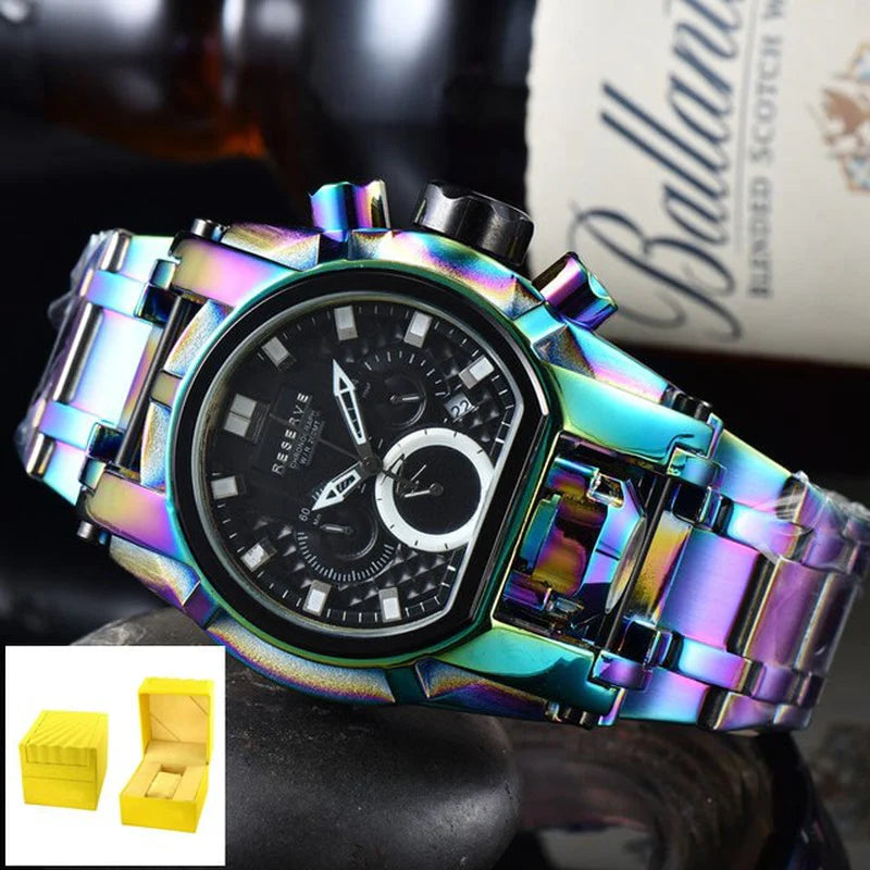 Undefeated Mens Watches Reserve Bolt Zeus Chronograph Invincible Luxury Watch Invicto Relógio Masculino for Dropshipping