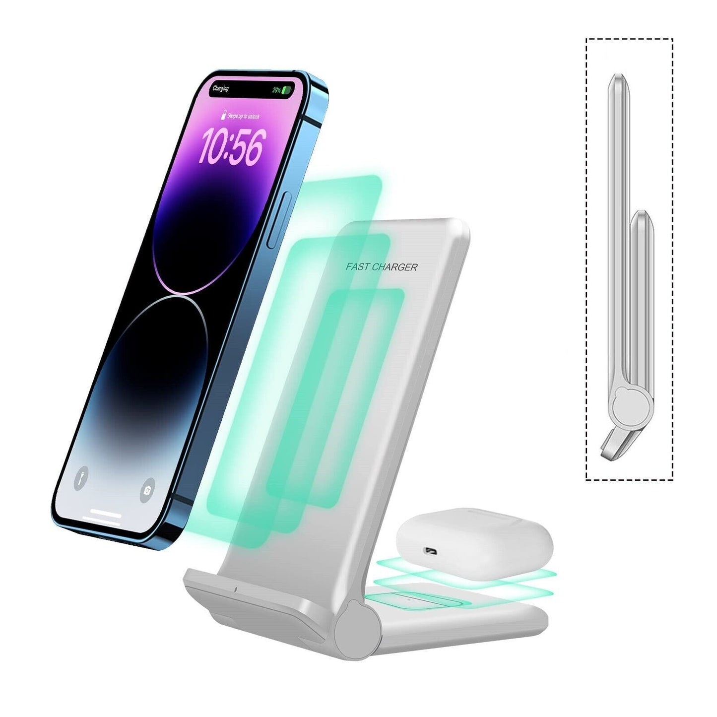 3 in 1 Wireless Charger Dock Charging Station for Apple Watch Iphone 15 14 13 12