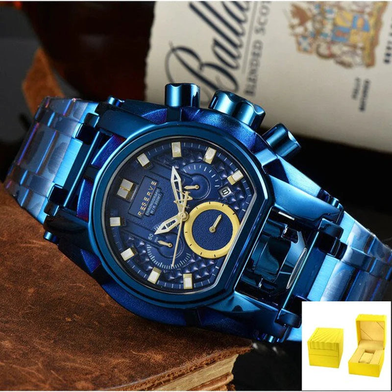 Undefeated Mens Watches Reserve Bolt Zeus Chronograph Invincible Luxury Watch Invicto Relógio Masculino for Dropshipping