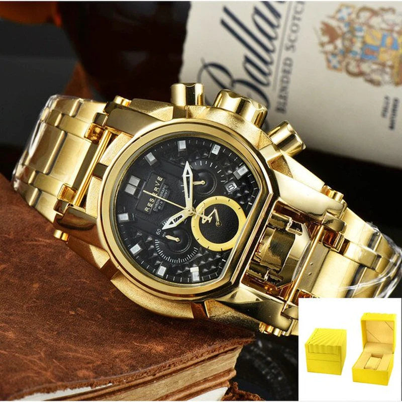 Undefeated Mens Watches Reserve Bolt Zeus Chronograph Invincible Luxury Watch Invicto Relógio Masculino for Dropshipping