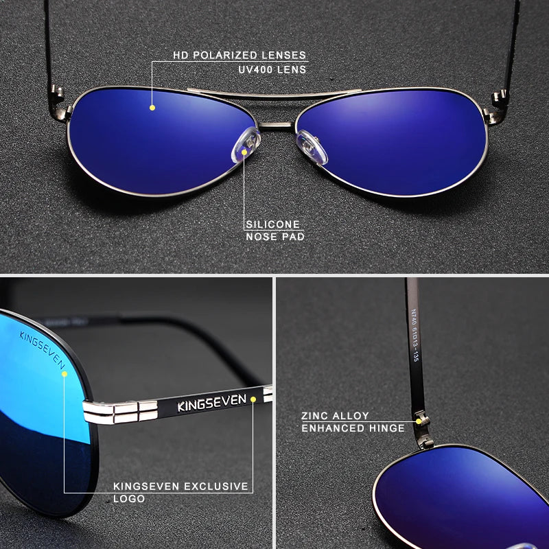 2024 New Design Aviation Alloy Frame HD Polarized Sunglasses for Men UV400 Protection