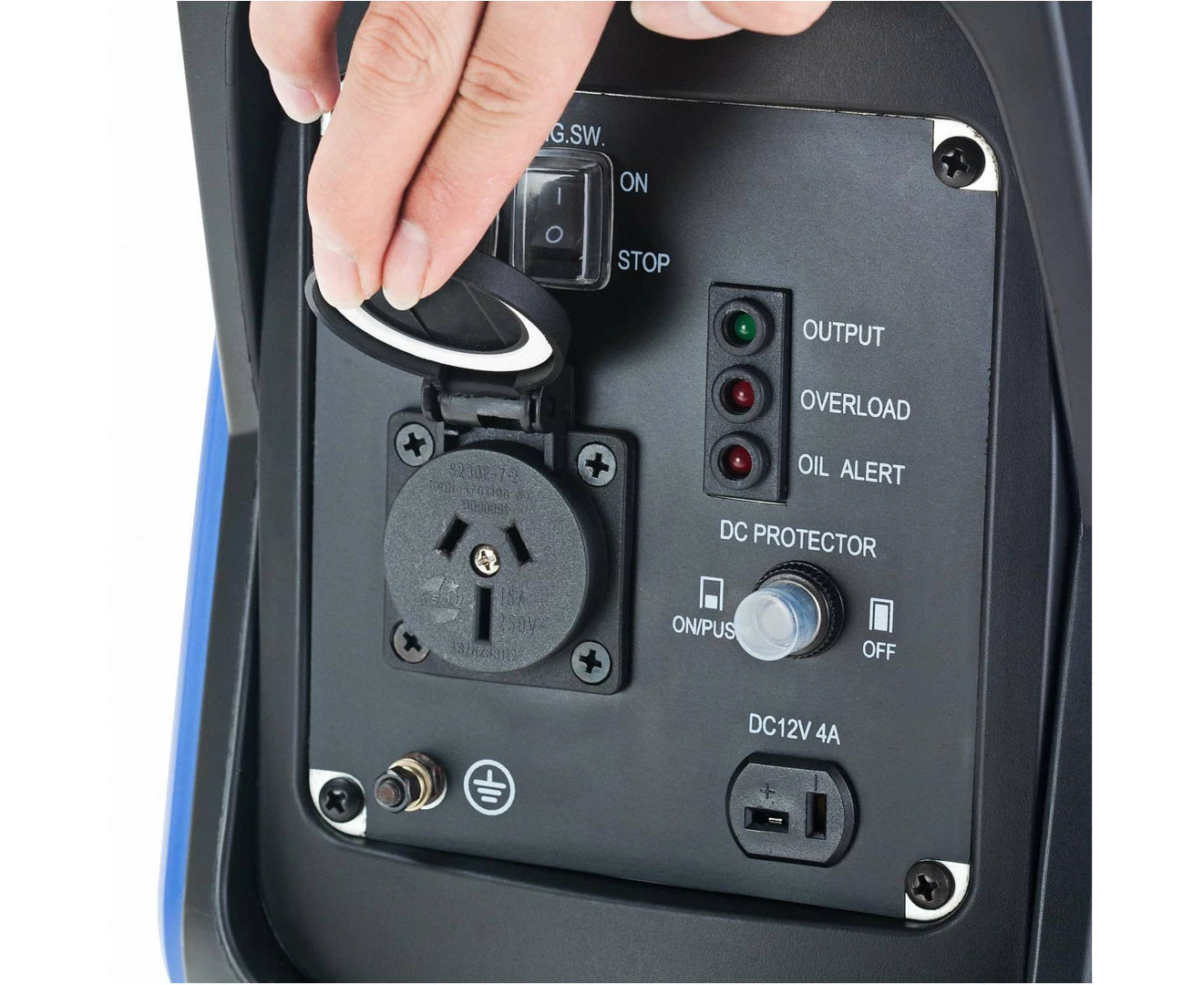 GT1200 Portable Inverter Generator 1200W Max Pure Sine Wave AC 240V Outlets Camping RV Silent Quiet Power Petrol Recoil Starter Gasoline Engine