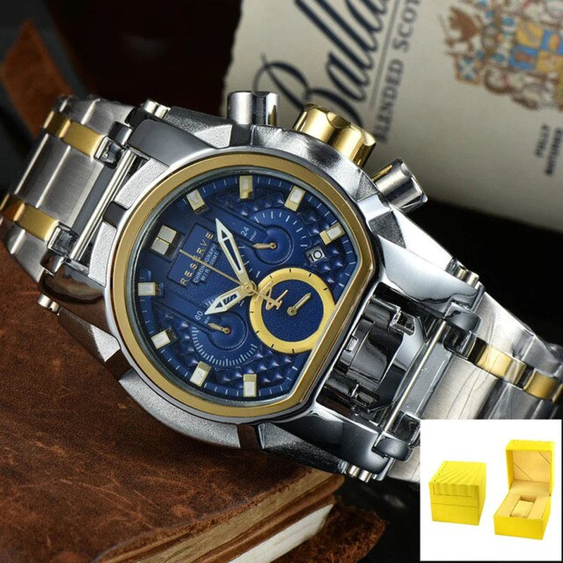 Undefeated Mens Watches Reserve Bolt Zeus Chronograph Invincible Luxury Watch Invicto Relógio Masculino for Dropshipping