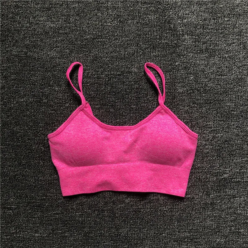 Seamless Sports Bra Top Gym Fitness Women Running Crop Tops Push up Female Workout Padded Yoga Bra High Impact Activewear