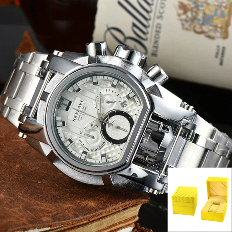 Undefeated Mens Watches Reserve Bolt Zeus Chronograph Invincible Luxury Watch Invicto Relógio Masculino for Dropshipping