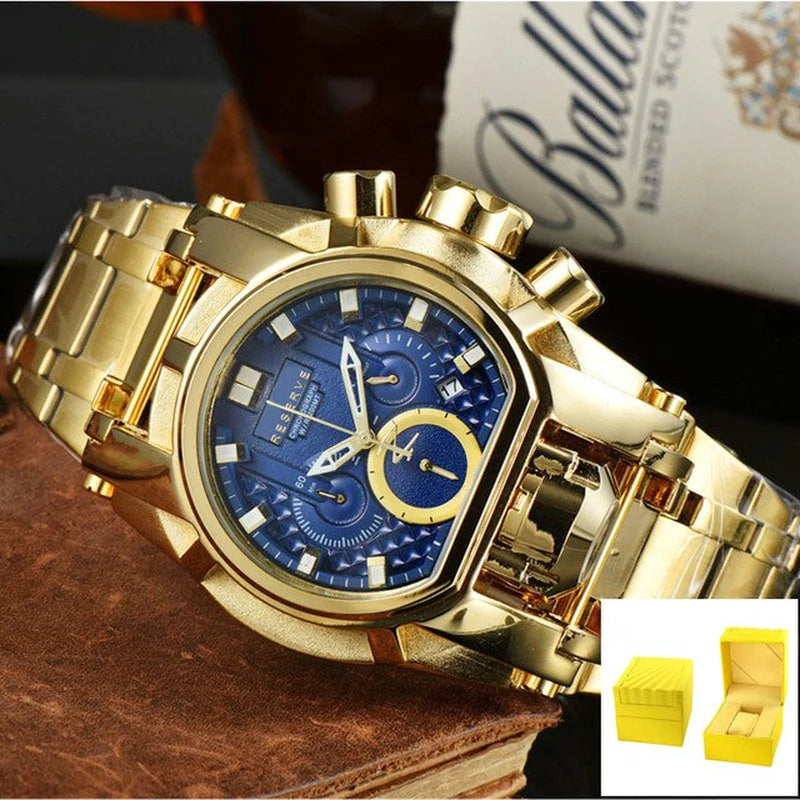 Undefeated Mens Watches Reserve Bolt Zeus Chronograph Invincible Luxury Watch Invicto Relógio Masculino for Dropshipping