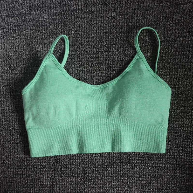 Seamless Sports Bra Top Gym Fitness Women Running Crop Tops Push up Female Workout Padded Yoga Bra High Impact Activewear