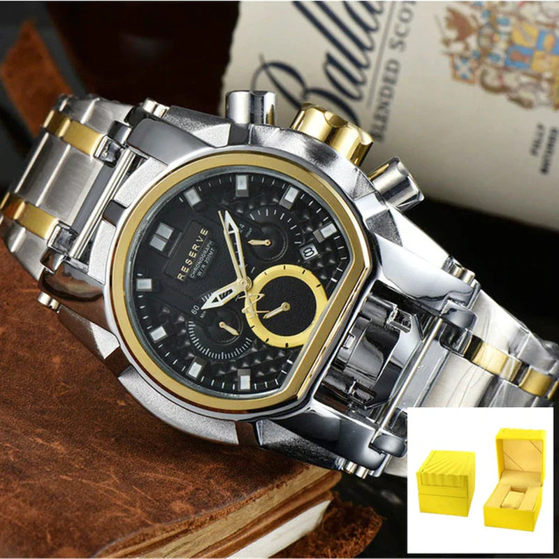 Undefeated Mens Watches Reserve Bolt Zeus Chronograph Invincible Luxury Watch Invicto Relógio Masculino for Dropshipping