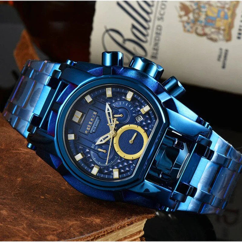 Undefeated Mens Watches Reserve Bolt Zeus Chronograph Invincible Luxury Watch Invicto Relógio Masculino for Dropshipping