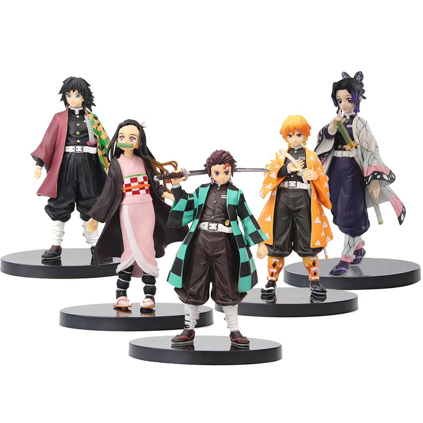 Anime Slayer Kimetsu No Yaiba Figure Kamado Tanjirou Action Figure Agatsuma Zenitsu Nezuko Warrior PVC Model Toys