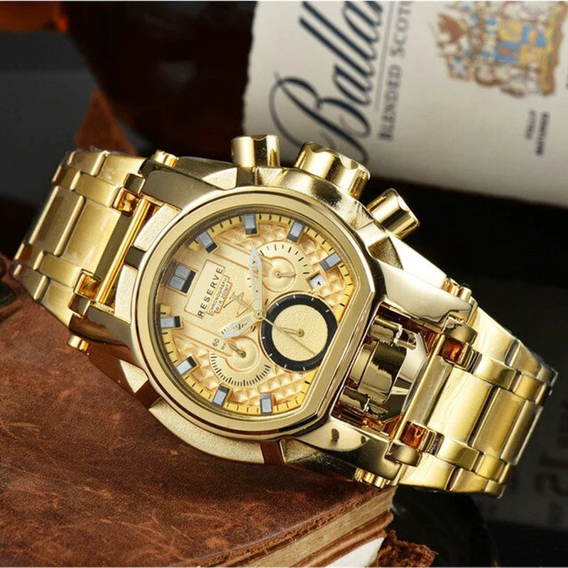 Undefeated Mens Watches Reserve Bolt Zeus Chronograph Invincible Luxury Watch Invicto Relógio Masculino for Dropshipping