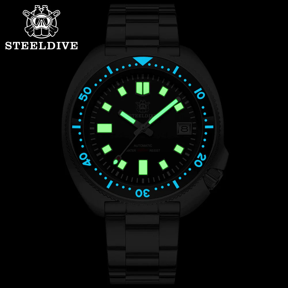 SD1970 Steeldive Brand 44MM Men NH35 Dive Watch with Ceramic Bezel