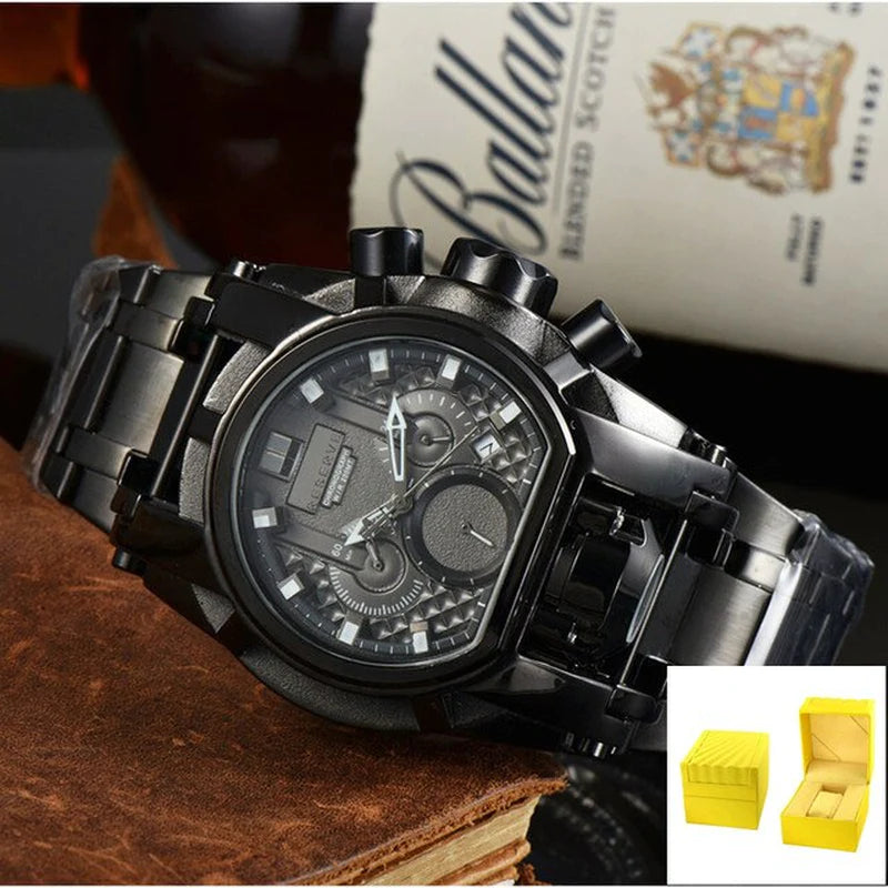 Undefeated Mens Watches Reserve Bolt Zeus Chronograph Invincible Luxury Watch Invicto Relógio Masculino for Dropshipping