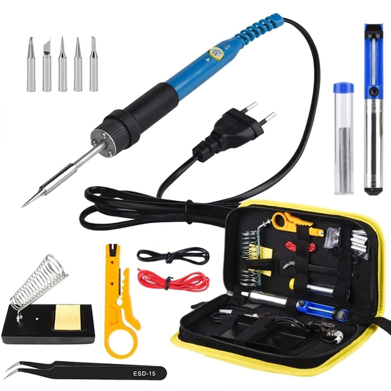 Electric Soldering Iron Portable Digital Soldering Iron 60W Welder Tips Tin Solder for Soldering Welding Equipment Pump Kits